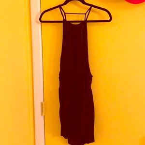 Sexy backless black tank